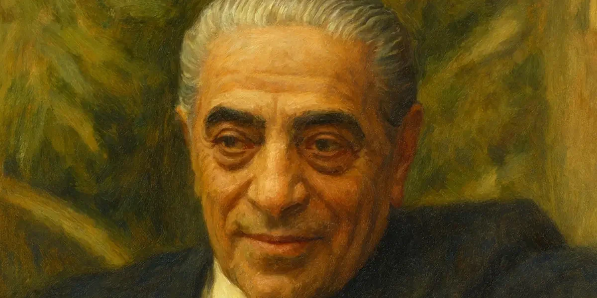 Ζωγραφικό πορτρέτο του Αριστοτέλη Ωνάση.