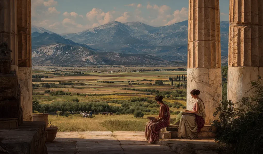 Σπαρτιάτισσες να προπονούνται και να διαχειρίζονται κτήματα στην αρχαία Σπάρτη