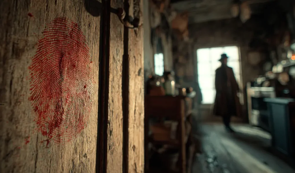 Αιματηρό αποτύπωμα σε πόρτα σπιτιού στην Quequén το 1892.