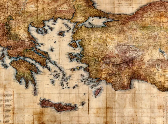 Χάρτης περιοχών των αρχαίων ελληνικών φυλών.