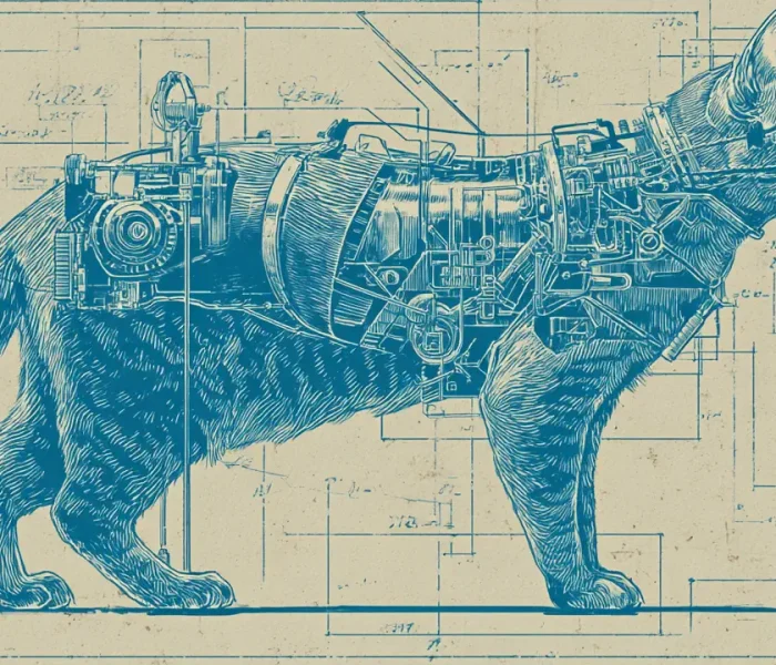 Διάγραμμα τεχνικής κατασκευής του Project Acoustic Kitty με λεπτομέρειες εξοπλισμού.