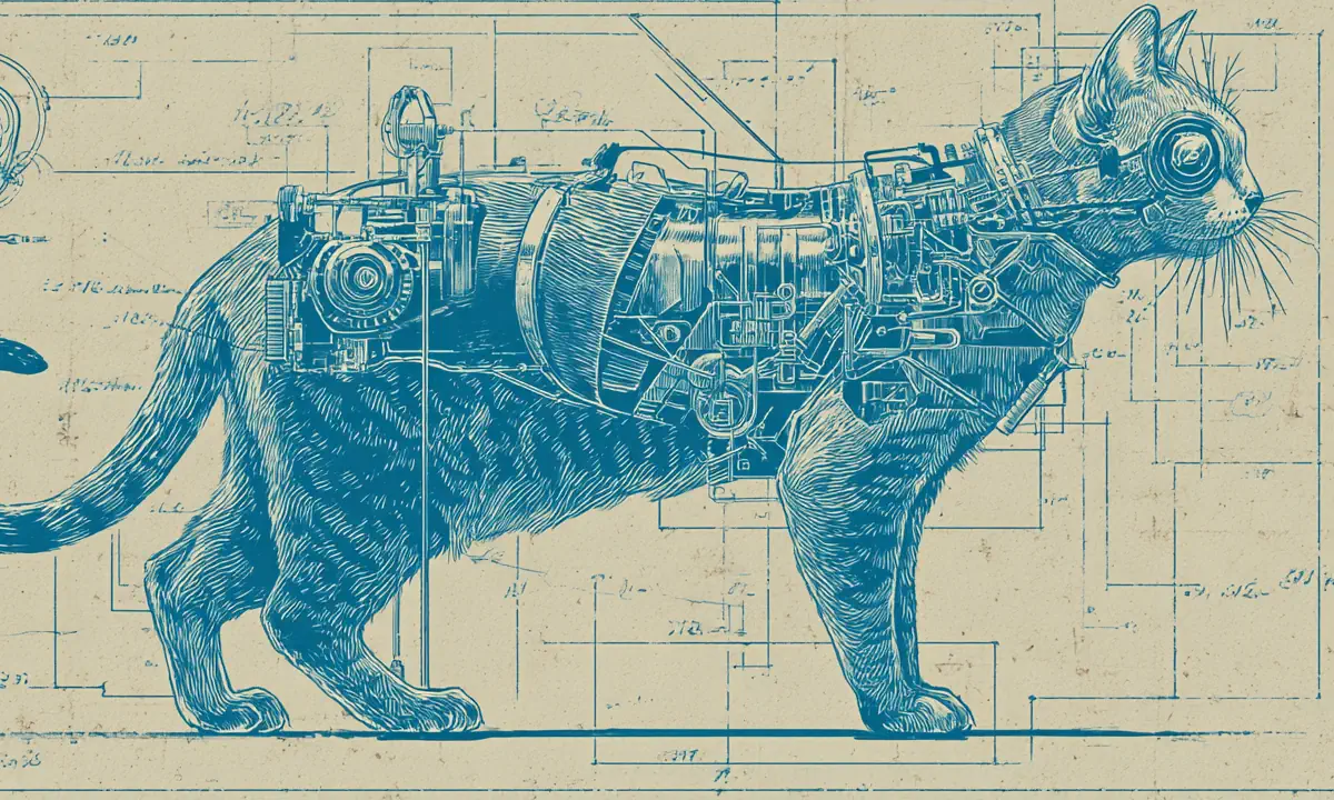 Διάγραμμα τεχνικής κατασκευής του Project Acoustic Kitty με λεπτομέρειες εξοπλισμού.