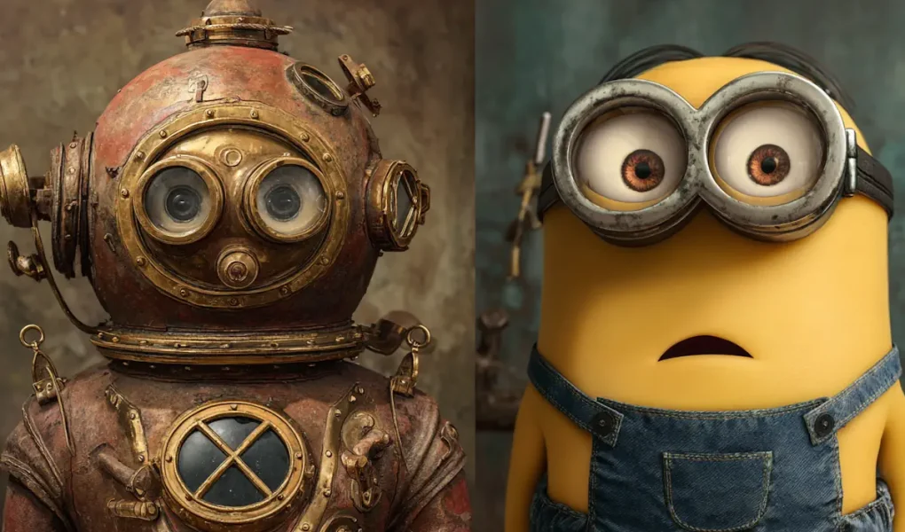 Minions και vintage στολές κατάδυσης 1903