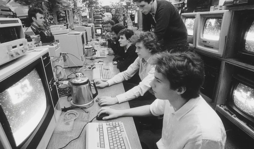 AI-generated απεικόνιση της καφετιέρας του Cambridge που έγινε η πρώτη web κάμερα