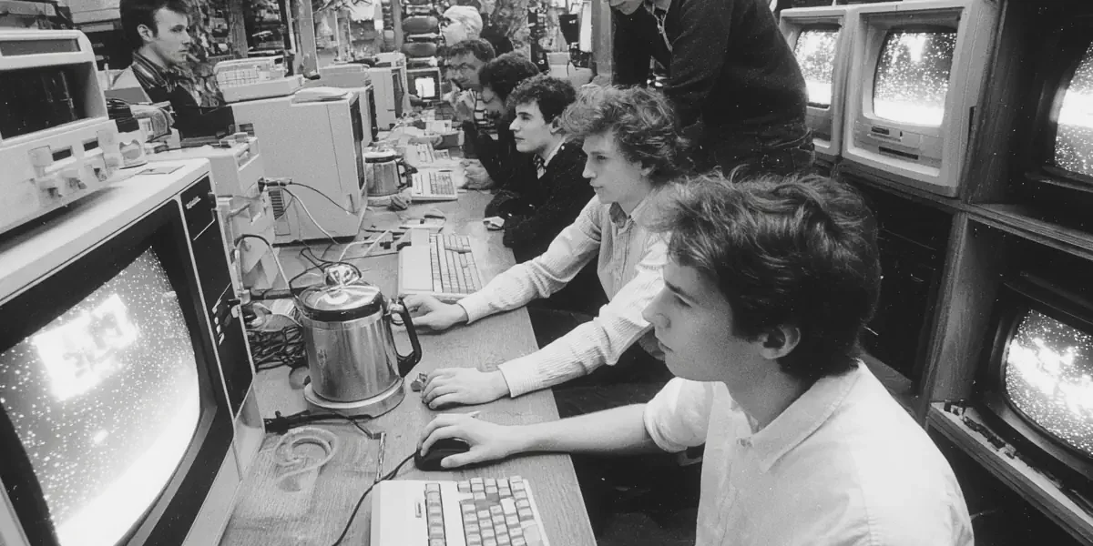AI-generated απεικόνιση της καφετιέρας του Cambridge που έγινε η πρώτη web κάμερα