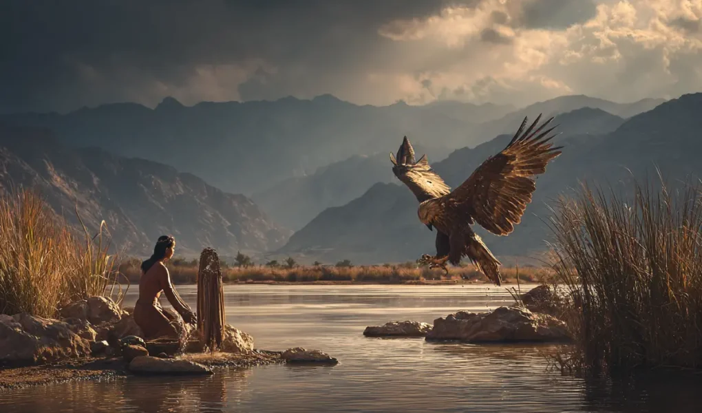 Ο αετός με το σανδάλι της Ροδόπης πάνω από τον Νείλο.