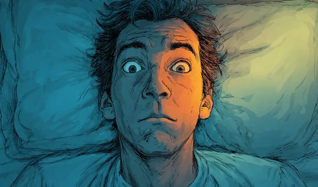 Άνθρωπος τινάζεται την ώρα που αποκοιμιέται.